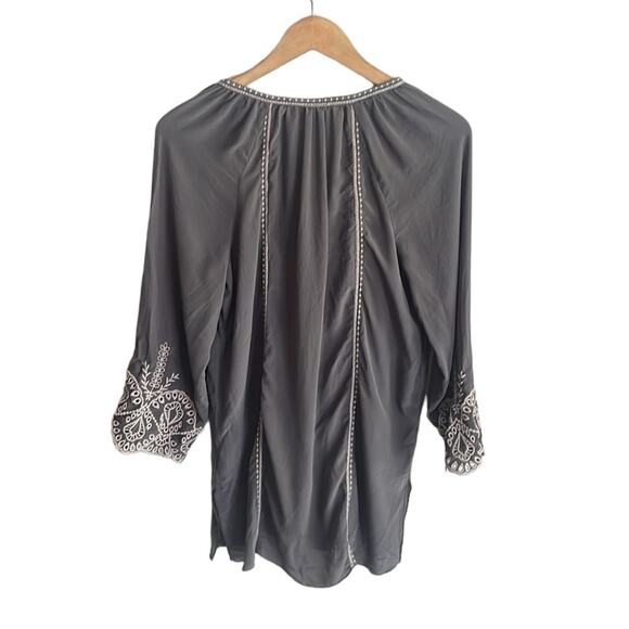 Johnny Was Workshop Luana Silk Peasant Blouse - Picture 3 of 16